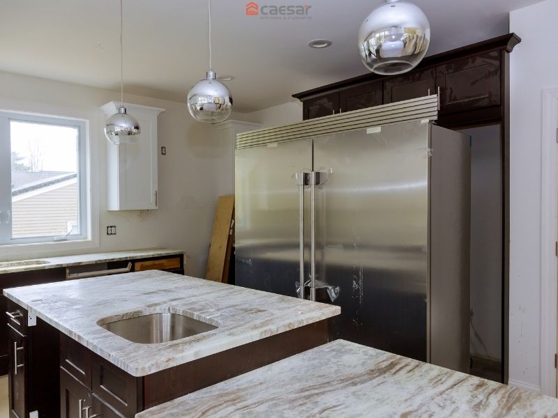 Giới thiệu về tủ bếp mặt đá Marble