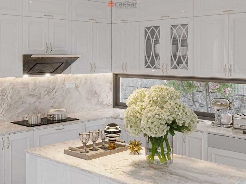 Lợi ích của tủ bếp mặt đá Marble