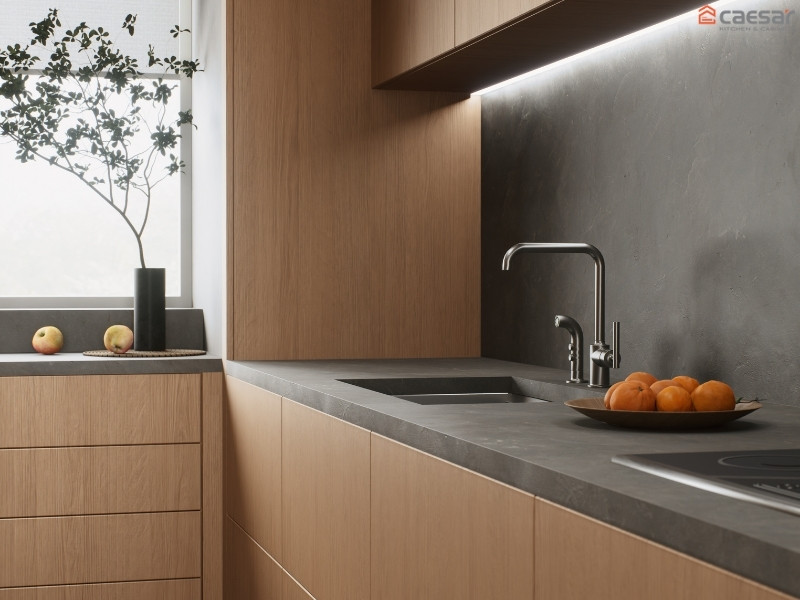 Những mẫu tủ bếp gỗ tự nhiên