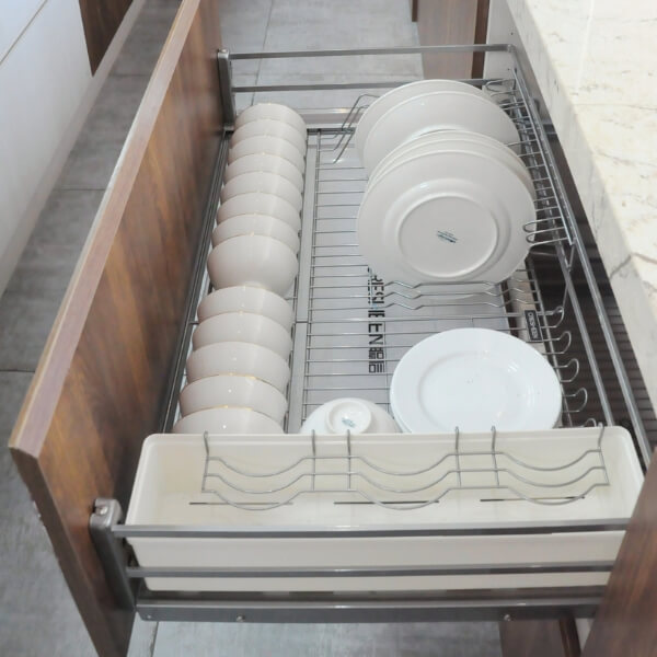 Khay kéo úp chén (bát) kính cường lực